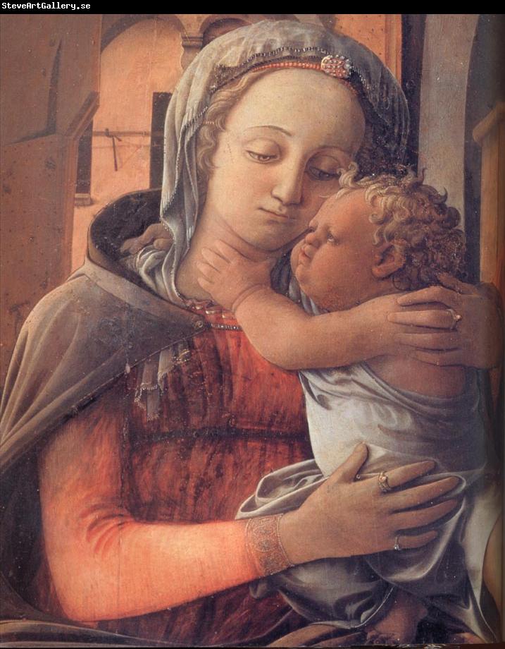 Fra Filippo Lippi Details of Madonna and Child Enthroned